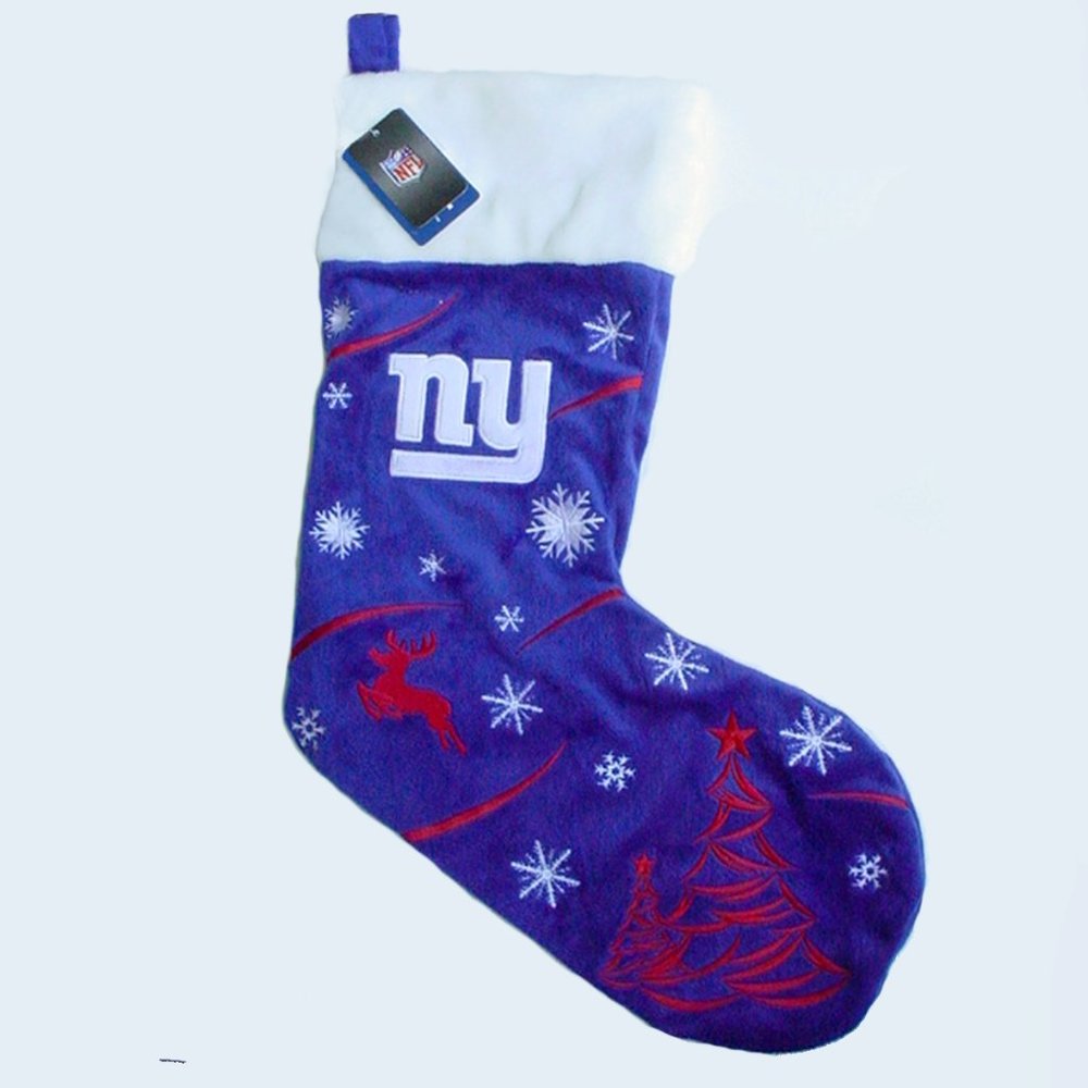NY GIANTS CHRISTMAS STOCKING 2014 NWT REINDEER TREE NFL FOREVER COLLECTIBLES